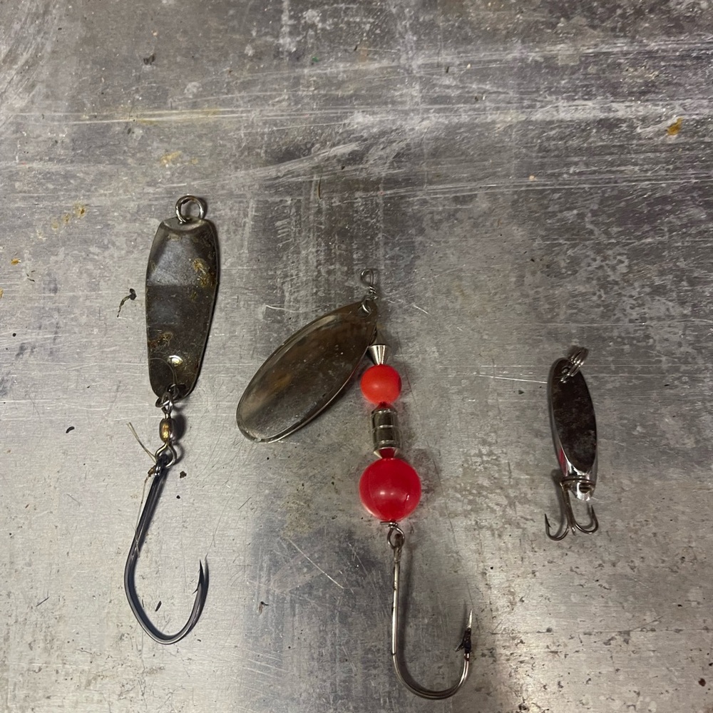 Source Unknown Silver Fishing Lure Set spoon